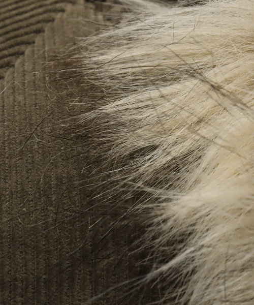 OPEN Yy（オープンワイワイ）の「【Geek Office / ギークオフィス】OPEN YY Woven FAUX FUR CORDUROY EARFLAP（キャップ・レディース・カーキ・FREE）」の9枚目の写真