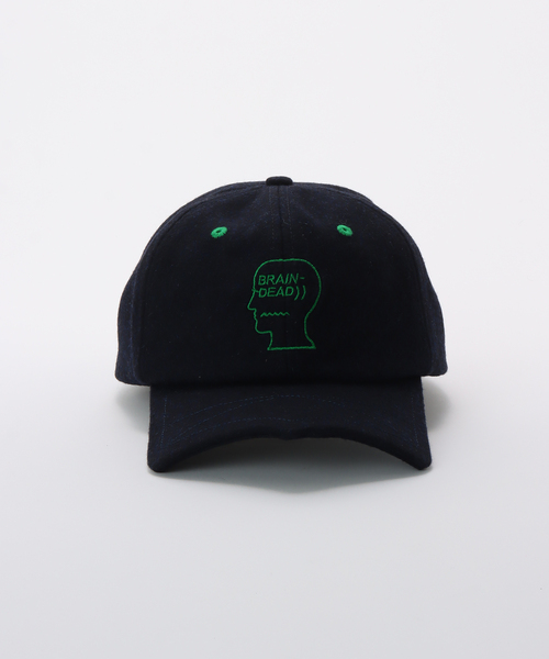 BRAIN DEAD(ブレインデット)の「【BRAIN DEAD/ブレインデッド】BATWING LOGOHEAD FLANNEL HAT BDF25H01004632NY01(キャップ・レディース・ネイビー・FREE)」の2枚目の写真