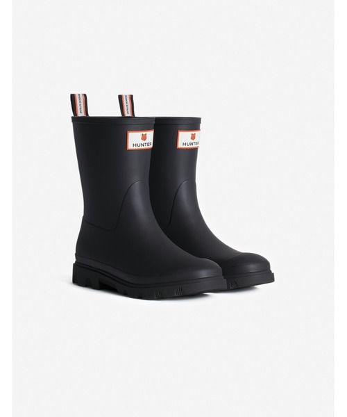 Maison Kitsune（メゾンキツネ）の「MAISON KITSUNE x HUNTER UNISEX DOWNPOUR SHORT BOOTS（レインシューズ・メンズ・モスグリーン/ブラック・41/40/39/38/37/36/42）」の4枚目の写真