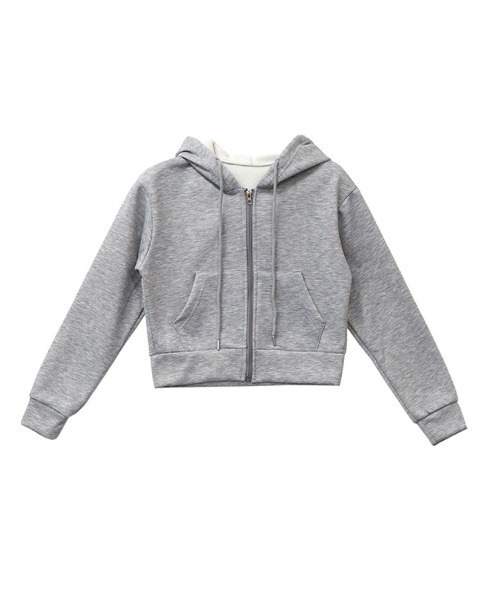 CLOTHY(クロシィ)の「【あったか裏ボアシリーズ】ショート丈裏ボアジップパーカー(パーカー・レディース・ブラック/グレー/オフホワイト・MEDIUM/LARGE)」の20枚目の写真