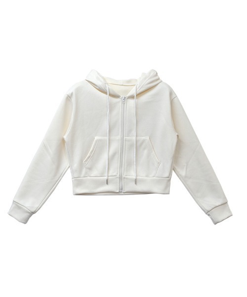 CLOTHY(クロシィ)の「【あったか裏ボアシリーズ】ショート丈裏ボアジップパーカー(パーカー・レディース・ブラック/グレー/オフホワイト・MEDIUM/LARGE)」の22枚目の写真