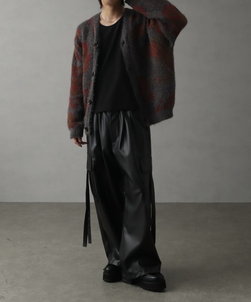 Art re A select（アトリエセレクト）の「シャギー×モヘアタッチ オーバーサイズ カーディガン（カーディガン/ボレロ・メンズ・ホワイト系/グレー系/ブラック系・FREE）」の7枚目の写真