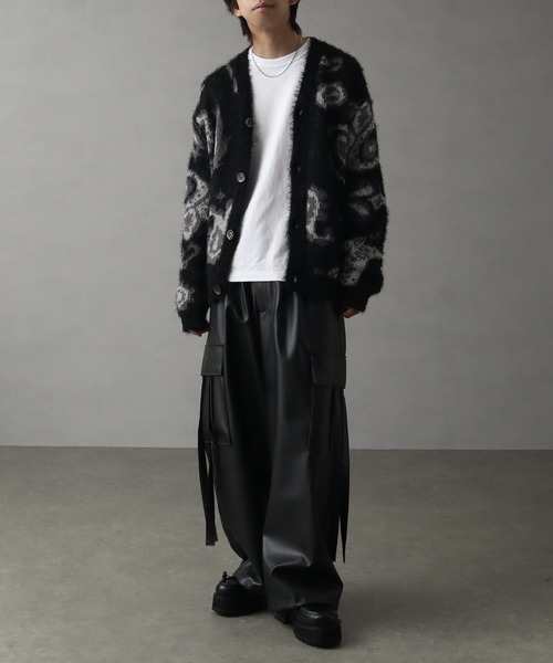 Art re A select（アトリエセレクト）の「シャギー×モヘアタッチ オーバーサイズ カーディガン（カーディガン/ボレロ・メンズ・ホワイト系/グレー系/ブラック系・FREE）」の14枚目の写真