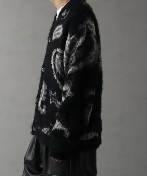 Art re A select（アトリエセレクト）の「シャギー×モヘアタッチ オーバーサイズ カーディガン（カーディガン/ボレロ・メンズ・ホワイト系/グレー系/ブラック系・FREE）」の13枚目の写真