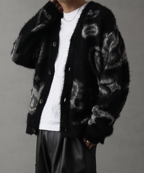 Art re A select（アトリエセレクト）の「シャギー×モヘアタッチ オーバーサイズ カーディガン（カーディガン/ボレロ・メンズ・ホワイト系/グレー系/ブラック系・FREE）」の11枚目の写真