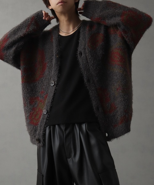 Art re A select（アトリエセレクト）の「シャギー×モヘアタッチ オーバーサイズ カーディガン（カーディガン/ボレロ・メンズ・ホワイト系/グレー系/ブラック系・FREE）」の6枚目の写真