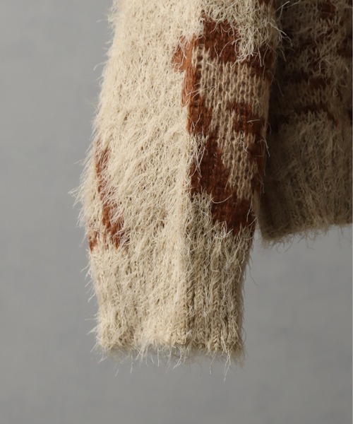 Art re A select（アトリエセレクト）の「シャギー×モヘアタッチ オーバーサイズ カーディガン（カーディガン/ボレロ・メンズ・ホワイト系/グレー系/ブラック系・FREE）」の20枚目の写真