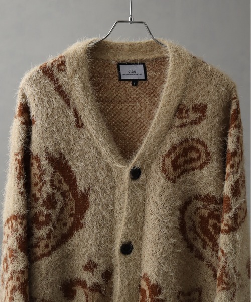 Art re A select（アトリエセレクト）の「シャギー×モヘアタッチ オーバーサイズ カーディガン（カーディガン/ボレロ・メンズ・ホワイト系/グレー系/ブラック系・FREE）」の19枚目の写真