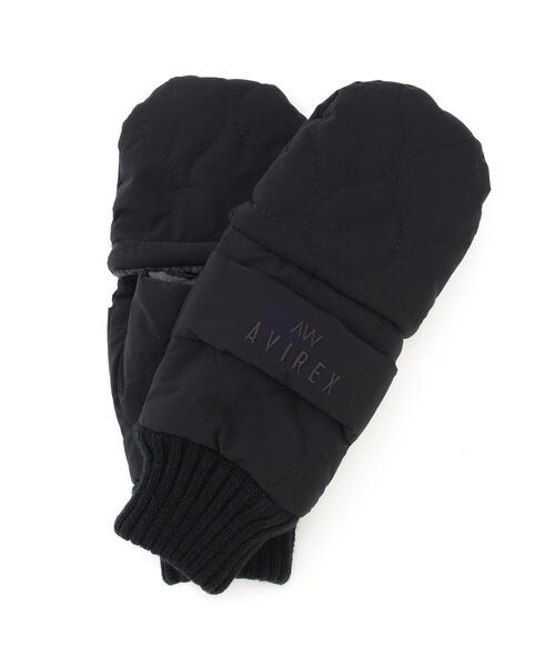 AVIREX（アヴィレックス）の「《直営店限定》QUILTING FUR GLOVE/キルティング ファー グローブ（手袋・レディース・オリーブ系/ブラック・F）」の19枚目の写真