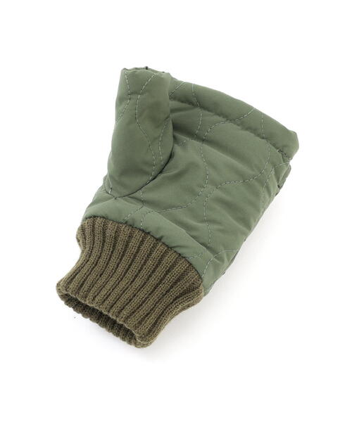 AVIREX（アヴィレックス）の「《直営店限定》QUILTING FUR GLOVE/キルティング ファー グローブ（手袋・レディース・オリーブ系/ブラック・F）」の12枚目の写真