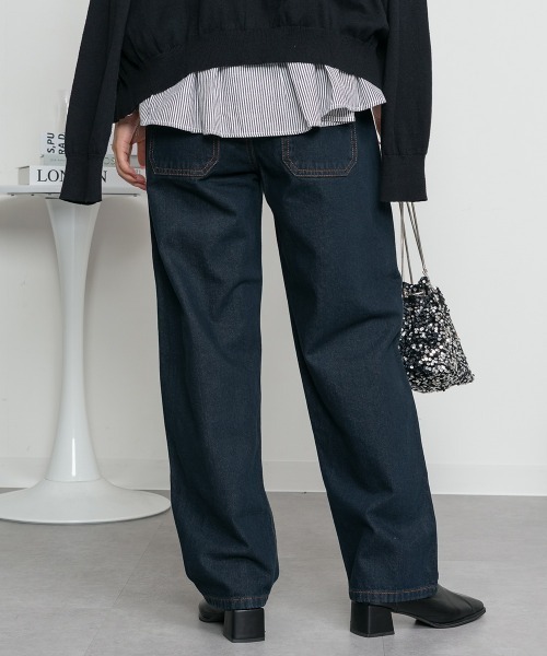 RCD(アールシーディー)の「デニムカーヴィーパンツ(その他パンツ・レディース・ブルー/ワンウォッシュ/ネイビー・LL/3L/4L/M/L)」の12枚目の写真
