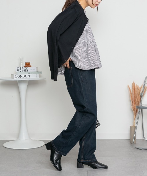 RCD(アールシーディー)の「デニムカーヴィーパンツ(その他パンツ・レディース・ブルー/ワンウォッシュ/ネイビー・LL/3L/4L/M/L)」の20枚目の写真