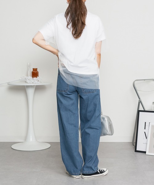 RCD(アールシーディー)の「デニムカーヴィーパンツ(その他パンツ・レディース・ブルー/ワンウォッシュ/ネイビー・LL/3L/4L/M/L)」の15枚目の写真