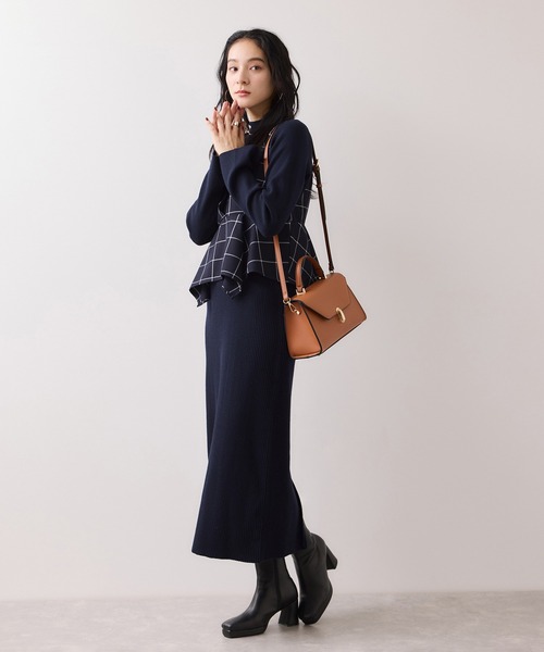 VIS(ビス)の「ビスチェセットニットワンピース(ワンピース・レディース・ブラック系その他/ブルー系その他3・S/M)」の2枚目の写真