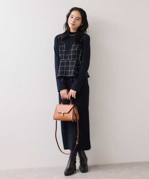 VIS(ビス)の「ビスチェセットニットワンピース(ワンピース・レディース・ブラック系その他/ブルー系その他3・S/M)」の3枚目の写真