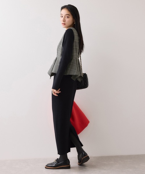 VIS(ビス)の「ビスチェセットニットワンピース(ワンピース・レディース・ブラック系その他/ブルー系その他3・S/M)」の12枚目の写真