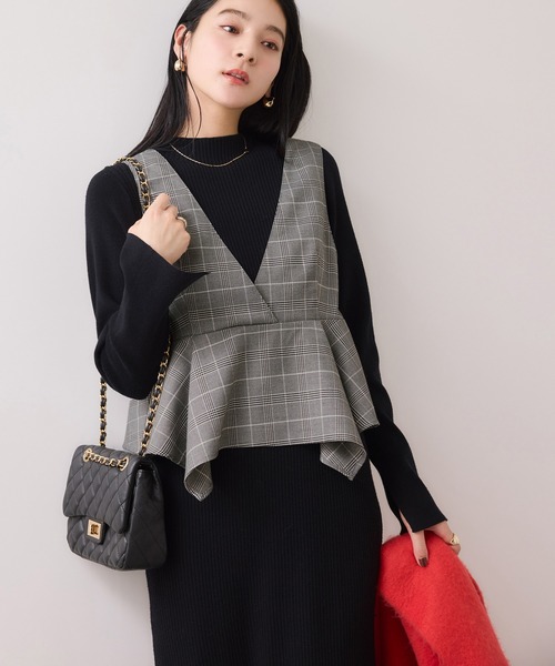 VIS(ビス)の「ビスチェセットニットワンピース(ワンピース・レディース・ブラック系その他/ブルー系その他3・S/M)」の13枚目の写真