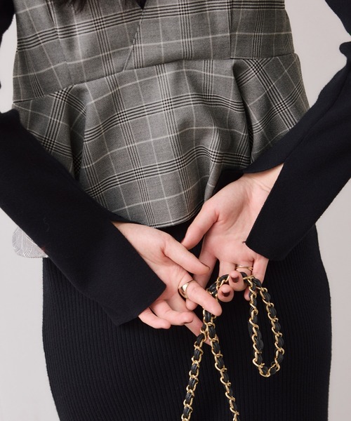 VIS(ビス)の「ビスチェセットニットワンピース(ワンピース・レディース・ブラック系その他/ブルー系その他3・S/M)」の14枚目の写真