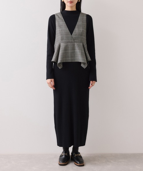 VIS(ビス)の「ビスチェセットニットワンピース(ワンピース・レディース・ブラック系その他/ブルー系その他3・S/M)」の16枚目の写真