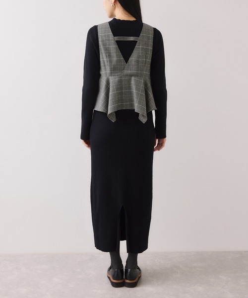 VIS(ビス)の「ビスチェセットニットワンピース(ワンピース・レディース・ブラック系その他/ブルー系その他3・S/M)」の18枚目の写真