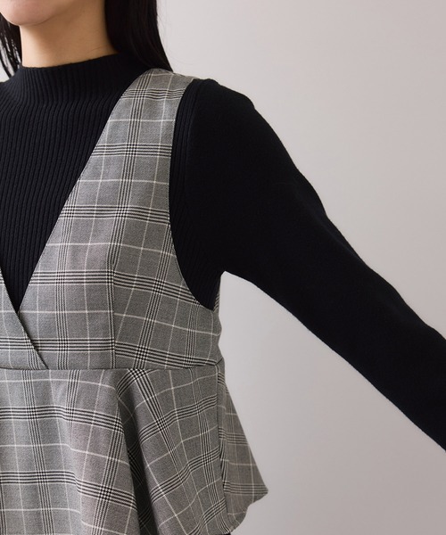 VIS(ビス)の「ビスチェセットニットワンピース(ワンピース・レディース・ブラック系その他/ブルー系その他3・S/M)」の20枚目の写真