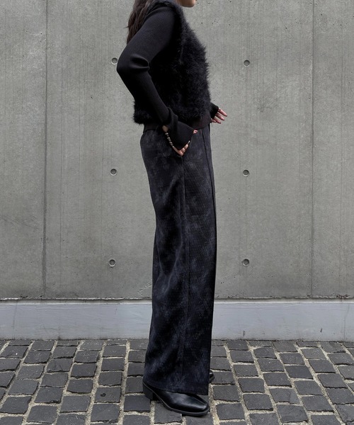 &g'aime(アンジェム)の「【&g'aime】シャギーWジップベスト Shaggy Double-Zip Vest(ベスト・レディース・ブラック/グレー/チャコールグレー・FREE)」の12枚目の写真