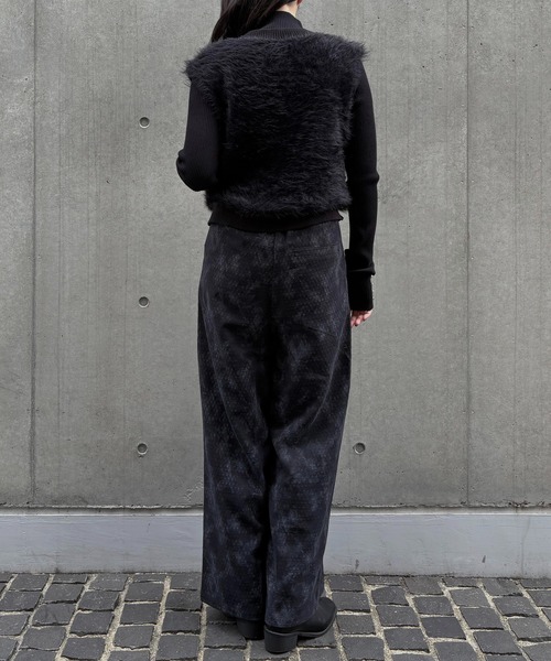 &g'aime(アンジェム)の「【&g'aime】シャギーWジップベスト Shaggy Double-Zip Vest(ベスト・レディース・ブラック/グレー/チャコールグレー・FREE)」の13枚目の写真