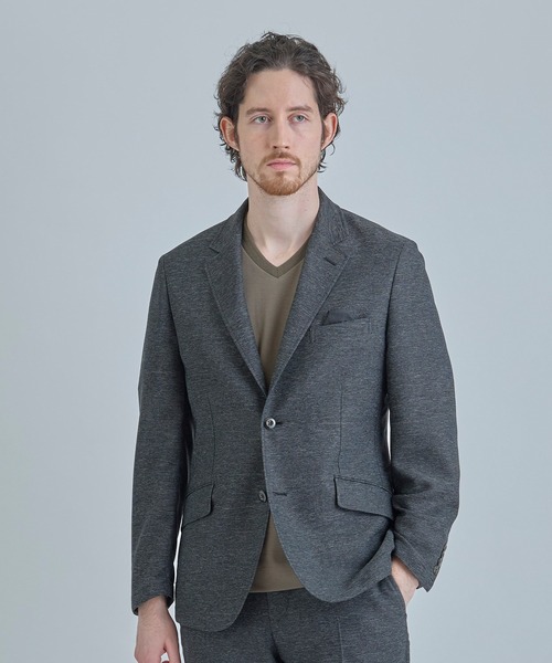 MEN'S BIGI（メンズビギ）の「【ACTIVE TAILOR】カラミメッシュストレッチジャケット＜軽量/通気性/ストレッチ＞（テーラードジャケット・メンズ・ブラック/ネイビー/ダークネイビー/グレー・04/03/02/01）」の2枚目の写真