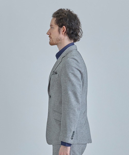 MEN'S BIGI（メンズビギ）の「【ACTIVE TAILOR】カラミメッシュストレッチジャケット＜軽量/通気性/ストレッチ＞（テーラードジャケット・メンズ・ブラック/ネイビー/ダークネイビー/グレー・04/03/02/01）」の5枚目の写真