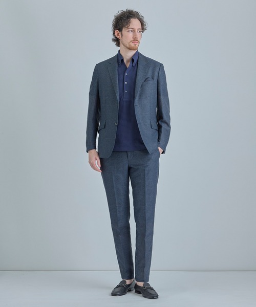 MEN'S BIGI（メンズビギ）の「【ACTIVE TAILOR】カラミメッシュストレッチジャケット＜軽量/通気性/ストレッチ＞（テーラードジャケット・メンズ・ブラック/ネイビー/ダークネイビー/グレー・04/03/02/01）」の12枚目の写真