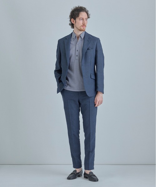 MEN'S BIGI（メンズビギ）の「【ACTIVE TAILOR】カラミメッシュストレッチジャケット＜軽量/通気性/ストレッチ＞（テーラードジャケット・メンズ・ブラック/ネイビー/ダークネイビー/グレー・04/03/02/01）」の10枚目の写真