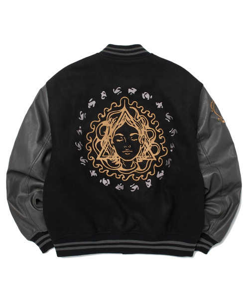wkndrs スタジャン ILLUMINATI STADIUM JK (BLACK)（スタジャン）｜WKNDRS（ウィーキャン
