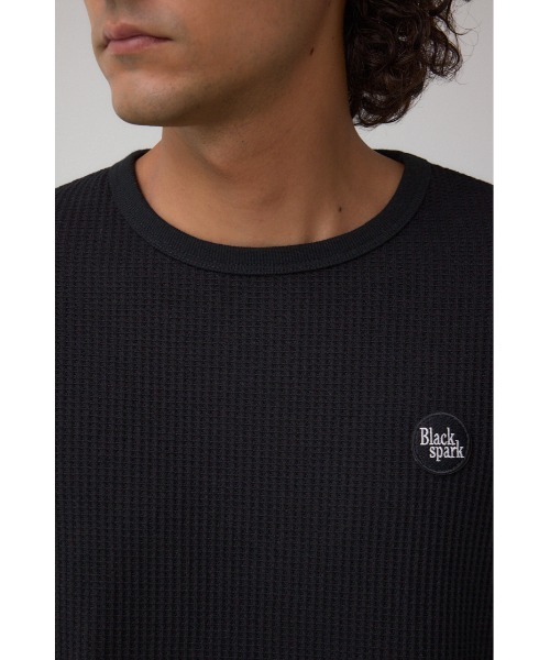 AZUL by moussy（アズールバイマウジー）の「袖刺繍ワッフルトップス（Tシャツ/カットソー・メンズ・グレー/ブラック/ホワイト・SMALL/MEDIUM/LARGE）」の11枚目の写真