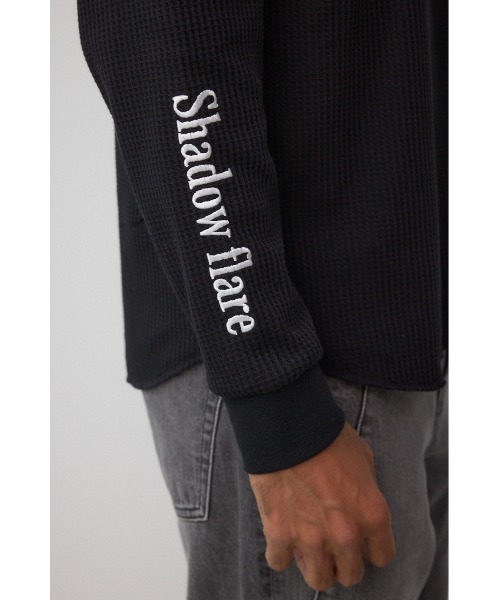 AZUL by moussy（アズールバイマウジー）の「袖刺繍ワッフルトップス（Tシャツ/カットソー・メンズ・グレー/ブラック/ホワイト・SMALL/MEDIUM/LARGE）」の14枚目の写真