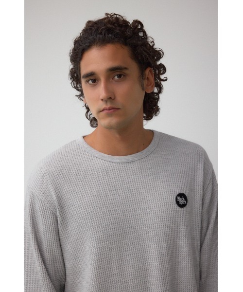 AZUL by moussy（アズールバイマウジー）の「袖刺繍ワッフルトップス（Tシャツ/カットソー・メンズ・グレー/ブラック/ホワイト・SMALL/MEDIUM/LARGE）」の16枚目の写真