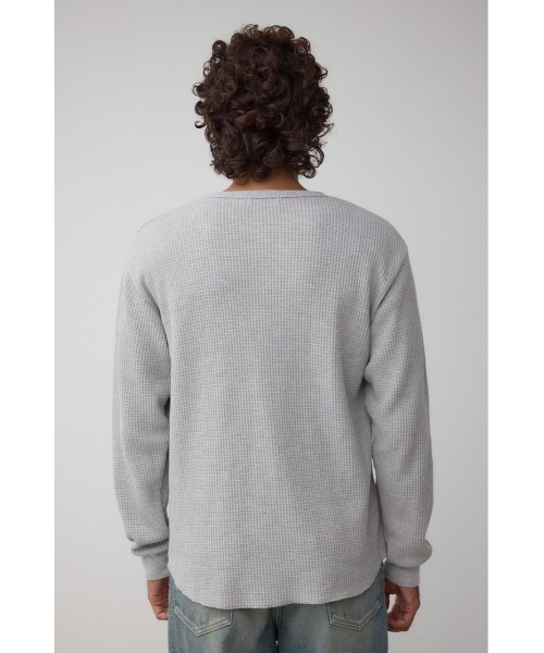 AZUL by moussy（アズールバイマウジー）の「袖刺繍ワッフルトップス（Tシャツ/カットソー・メンズ・グレー/ブラック/ホワイト・SMALL/MEDIUM/LARGE）」の21枚目の写真