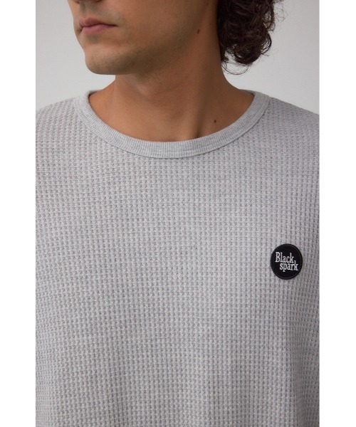 AZUL by moussy（アズールバイマウジー）の「袖刺繍ワッフルトップス（Tシャツ/カットソー・メンズ・グレー/ブラック/ホワイト・SMALL/MEDIUM/LARGE）」の22枚目の写真