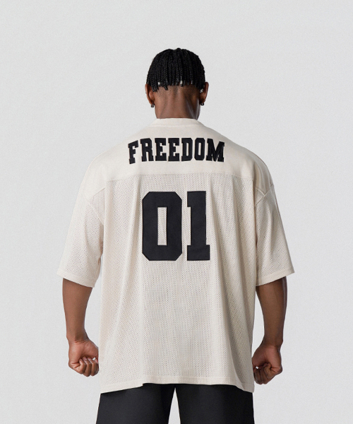 FREEDOM(フリーダム)の「メッシュラグビージャージ(クリーム)(Tシャツ/カットソー・メンズ・その他・LARGE/MEDIUM/XX-LARGE/XXX-LARGE/XXXX-LARGE/X-LARGE)」の1枚目の写真