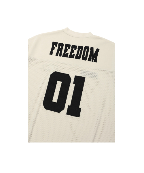 FREEDOM(フリーダム)の「メッシュラグビージャージ(クリーム)(Tシャツ/カットソー・メンズ・その他・LARGE/MEDIUM/XX-LARGE/XXX-LARGE/XXXX-LARGE/X-LARGE)」の2枚目の写真