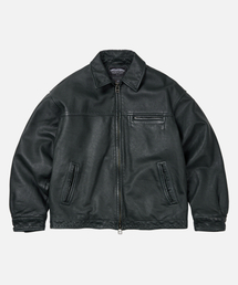 FRIZMWORKS(�t���Y�����[�N�X)��DESTROYED COWHIDE LEATHER JACKET _ WASHED OLIVE(���C�_�[�X�W���P�b�g)