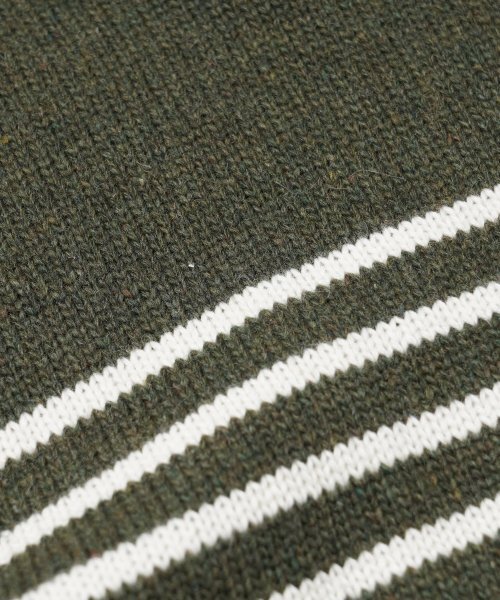 FRIZMWORKS(フリズムワークス)の「WOOL STRIPE RELAX KNIT _ OLIVE(ニット/セーター・レディース・その他・X-LARGE/MEDIUM/LARGE)」の4枚目の写真