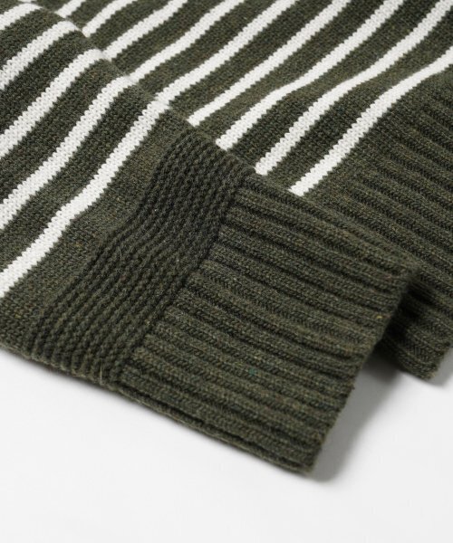 FRIZMWORKS(フリズムワークス)の「WOOL STRIPE RELAX KNIT _ OLIVE(ニット/セーター・レディース・その他・X-LARGE/MEDIUM/LARGE)」の5枚目の写真