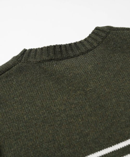 FRIZMWORKS(フリズムワークス)の「WOOL STRIPE RELAX KNIT _ OLIVE(ニット/セーター・レディース・その他・X-LARGE/MEDIUM/LARGE)」の6枚目の写真