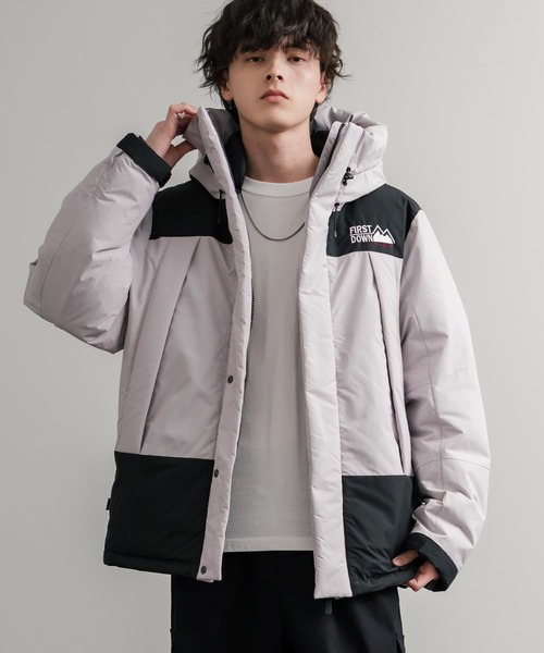 FIRST DOWN(ファーストダウン)の「FIRST DOWN ファーストダウン WRAP DOWN PARKA DICROS MAURI フード付きラップダウンジャケット F942010(ダウンジャケット/コート・メンズ・ホワイト/チャコール/ベージュ/ネイビー/セージグリーン/ブラック/ライラック・M/L/XL)」の7枚目の写真