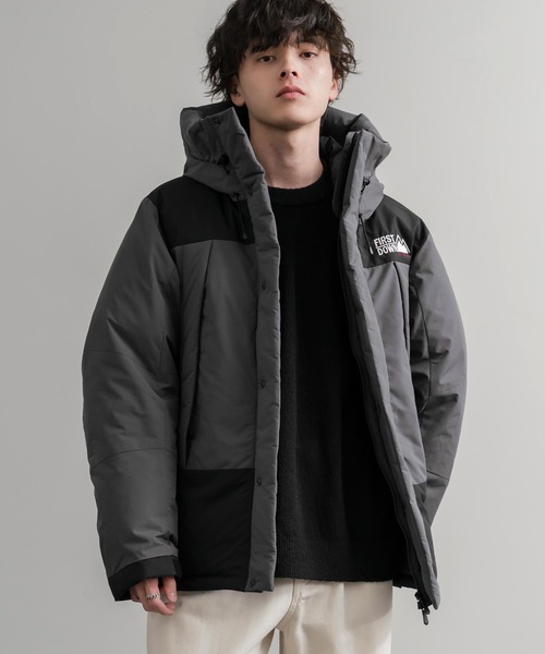 FIRST DOWN(ファーストダウン)の「FIRST DOWN ファーストダウン WRAP DOWN PARKA DICROS MAURI フード付きラップダウンジャケット F942010(ダウンジャケット/コート・メンズ・ホワイト/チャコール/ベージュ/ネイビー/セージグリーン/ブラック/ライラック・M/L/XL)」の3枚目の写真