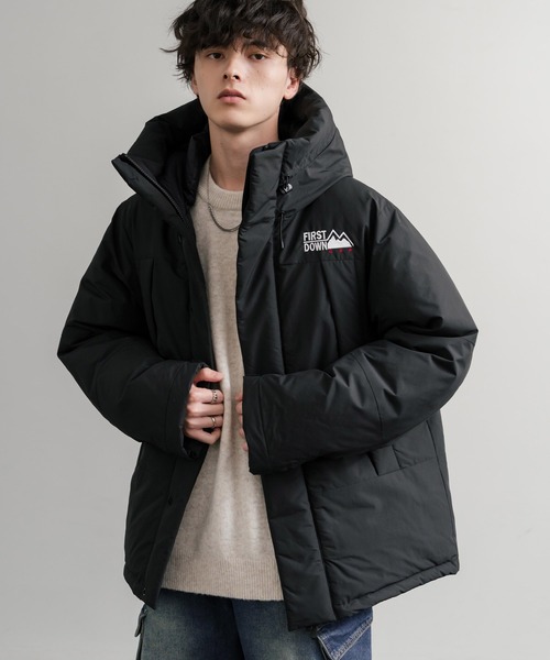 FIRST DOWN(ファーストダウン)の「FIRST DOWN ファーストダウン WRAP DOWN PARKA DICROS MAURI フード付きラップダウンジャケット F942010(ダウンジャケット/コート・メンズ・ホワイト/チャコール/ベージュ/ネイビー/セージグリーン/ブラック/ライラック・M/L/XL)」の9枚目の写真