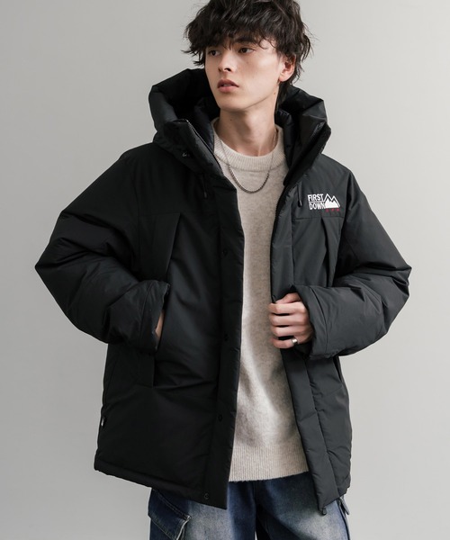 FIRST DOWN(ファーストダウン)の「FIRST DOWN ファーストダウン WRAP DOWN PARKA DICROS MAURI フード付きラップダウンジャケット F942010(ダウンジャケット/コート・メンズ・ホワイト/チャコール/ベージュ/ネイビー/セージグリーン/ブラック/ライラック・M/L/XL)」の10枚目の写真