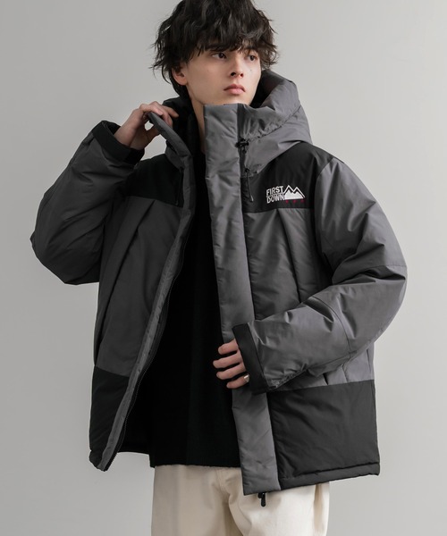 FIRST DOWN(ファーストダウン)の「FIRST DOWN ファーストダウン WRAP DOWN PARKA DICROS MAURI フード付きラップダウンジャケット F942010(ダウンジャケット/コート・メンズ・ホワイト/チャコール/ベージュ/ネイビー/セージグリーン/ブラック/ライラック・M/L/XL)」の14枚目の写真