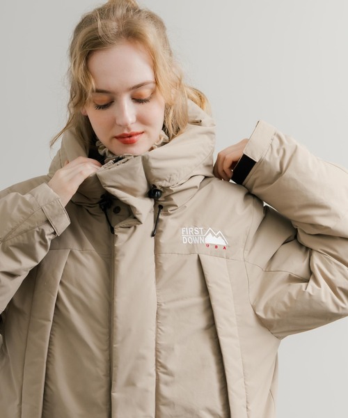FIRST DOWN(ファーストダウン)の「FIRST DOWN ファーストダウン WRAP DOWN PARKA DICROS MAURI フード付きラップダウンジャケット F942010(ダウンジャケット/コート・メンズ・ホワイト/チャコール/ベージュ/ネイビー/セージグリーン/ブラック/ライラック・M/L/XL)」の22枚目の写真