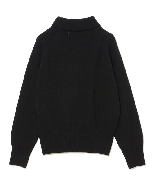 slopeslow 黒ニット Slopeslow - 【ラスト1点】Hard twisted Shetlandwool cross V neck